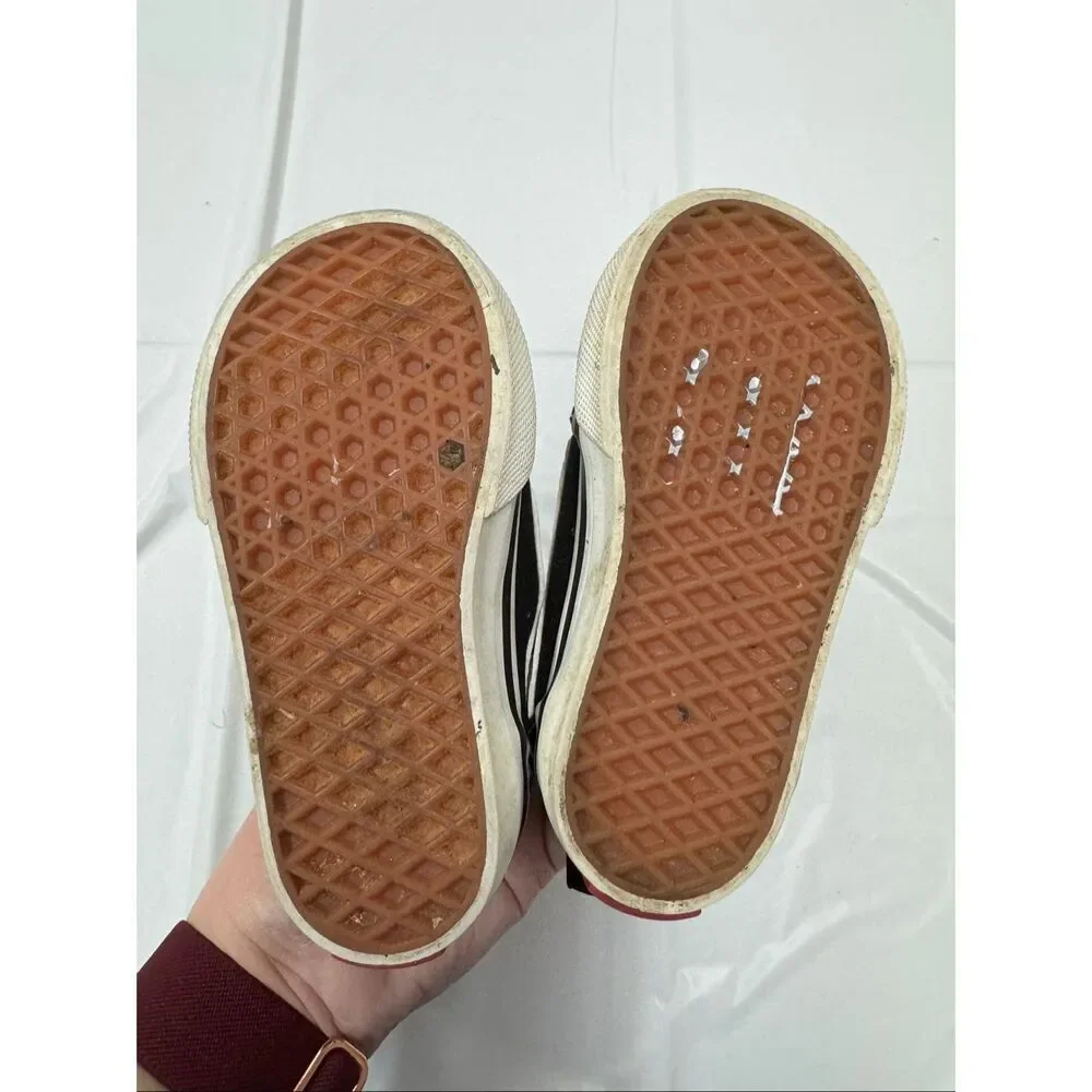 Vans Ward Black and White Slip On Toddler Shoe Size 5